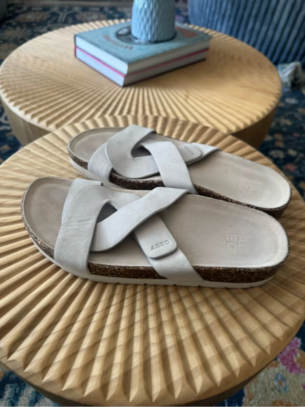 ABEO Women's Lanai Slide shoes Champagne Color